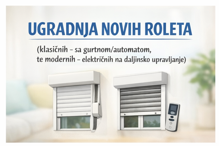 Ugradnja novih roleta po mjeri Split